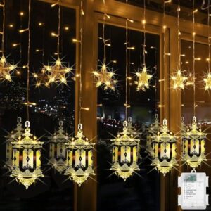 مصابيح زينة رمضان من بوميفار، مصابيح LED على شكل نجمة لغرفة النوم والمنزل والاماكن الخارجية