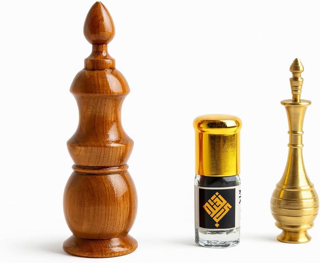 كحل الاثمد 100% – كحل اثمد أسود أصلي - آيلاينر وبودرة تحديد العين – مكياج فاخر للعيون – بديل قلم الكحل وظلال العيون (ربع تولة مع مكحلة نحاس)