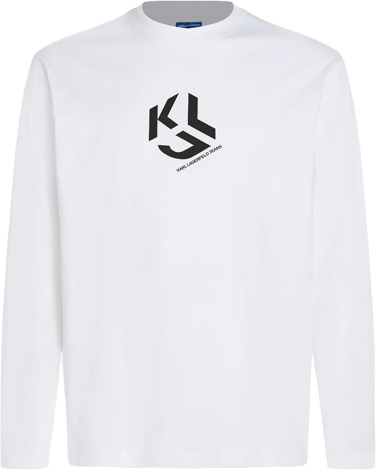 تيشيرت بقصة عادية بأكمام طويلة للرجال من كارل لاغرفيلد جينز