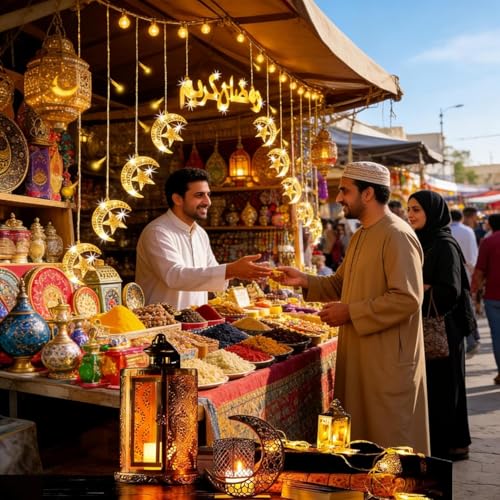 Ramadan Lights, Moon Star Ramadan Decorations Lights, 8 Modes Fairy Light Hanging Decorations for Home Bedroom Wall Balcony Window