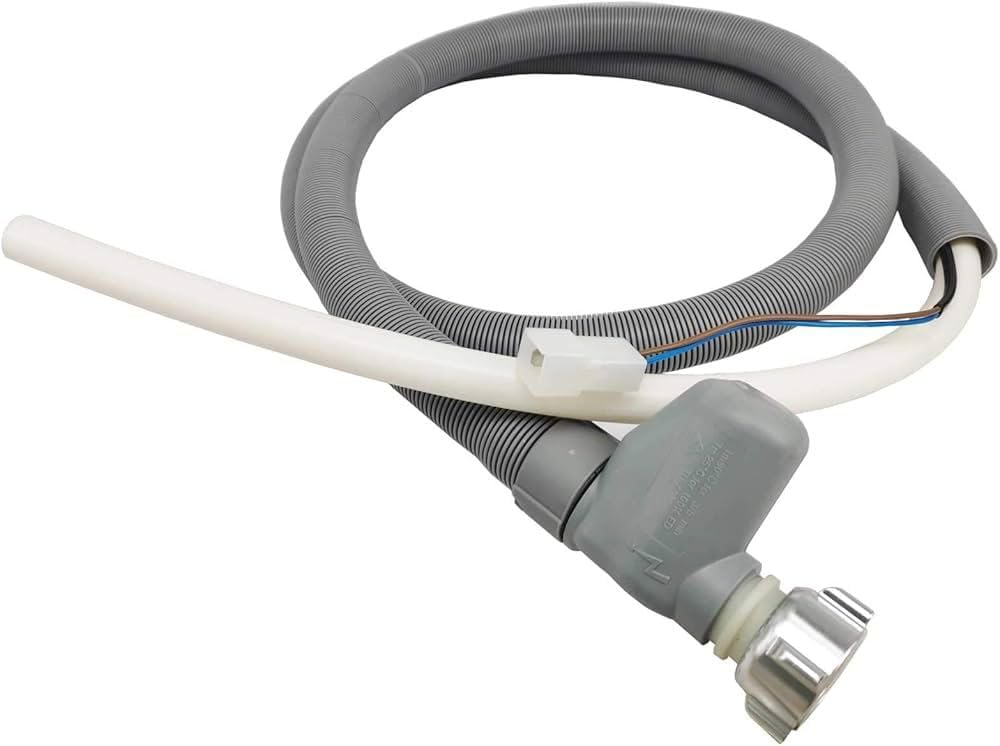 لي تعبئة غسالة صحون مع بلف أمان – خرطوم إدخال ماء لغسالة الصحون مانع للتسريب – خرطوم تزويد مياه قياسي 3/4 بوصة متوافق مع معظم غسالات الصحون