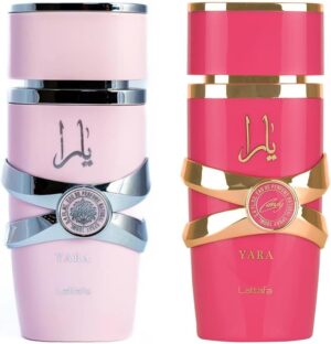 Yara Eau de Parfum Spray + 100ml Yara Candy Eau de Parfum Spray for Women - Pack of 2