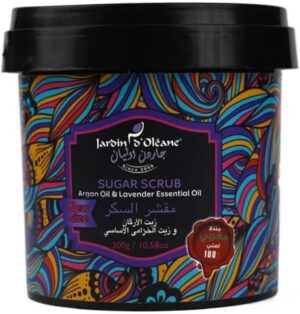 سكراب جسم، بزيت الأرغان وزيت اللافندر، مقشر ومرطب، مكونات طبيعية، 300 جم، من جاردين أوليان