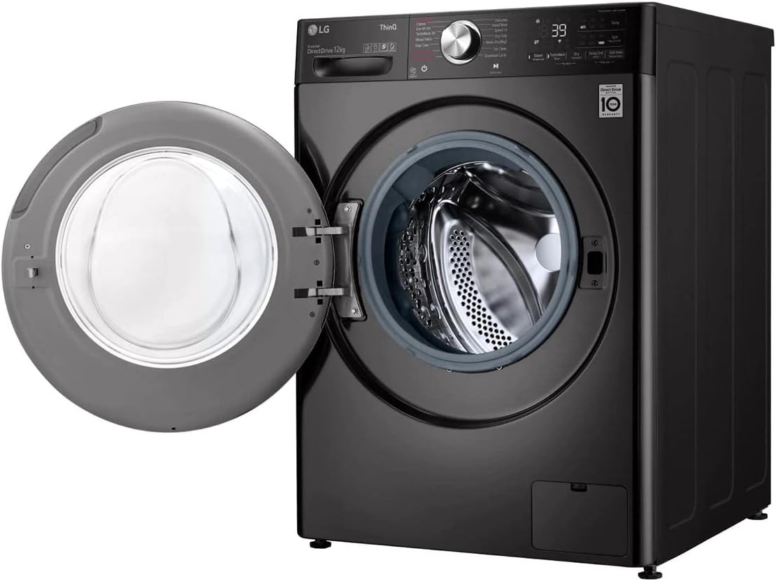 غسالة من إل جي موديل WFV1214BST1 بتحميل أمامي وسعة 12 كيلوجرام باللون الأسود الستيل مع خاصية واي فاي وتيربو غسيل وتقنية 6 موشن دايركت درايف 16 51povG5DJdL. AC SL1500