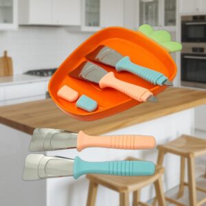 مكشطة ثلج، مجرفة فريزر دي ايكر، اداة مزدوجة الراس من الستانلس ستيل لاذابة الجليد والتنظيف، مزيل الصقيع متين لاسطح المطبخ والسيارة والفناء، قطعتين