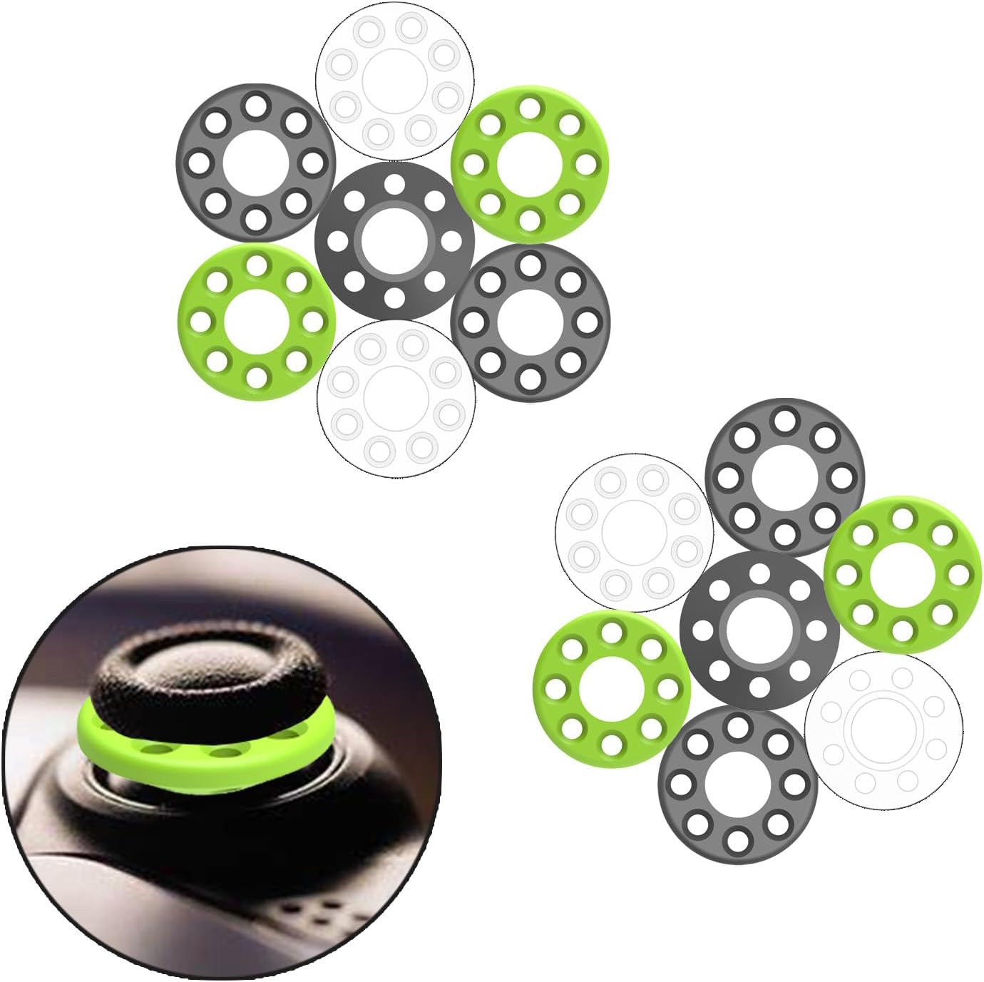 حلقة تحكم دقيقة لتعزيز التصويب متوافقة مع PS4/Playstation 5 وXbox 360 وXbox Series X/S وXbox One وسويتش برو سكوف من السيليكون الناعم للمساعدة في الحركة من بشيرماي، ملحقات حلقة شد 8 حلقة تحكم دقيقة لتعزيز التصويب متوافقة مع PS4/Playstation 5 وXbox 360 وXbox Series X/S وXbox One وسويتش برو سكوف من السيليكون الناعم للمساعدة في الحركة من بشيرماي، ملحقات حلقة شد