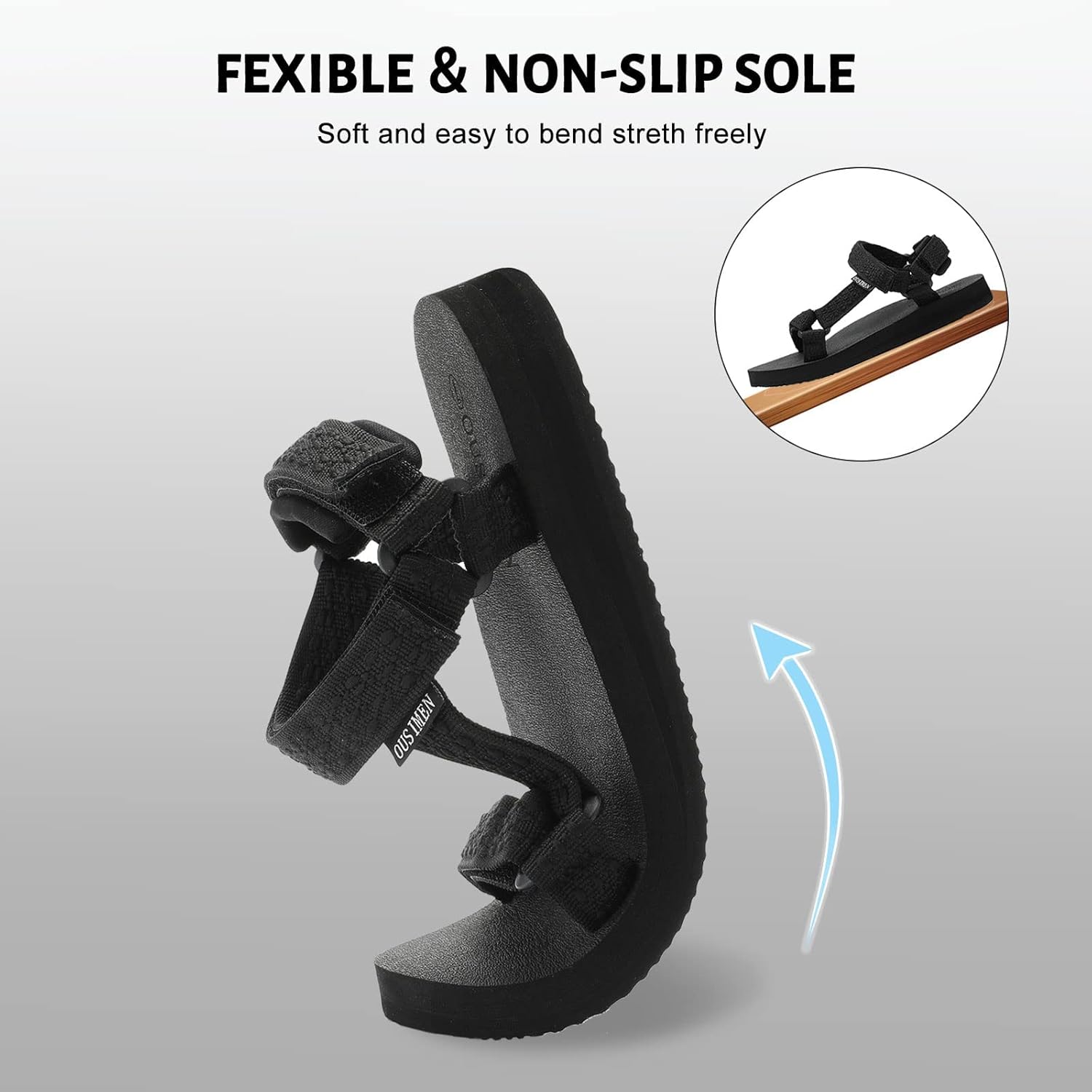 صندل رياضي للنساء من اوسيمين للمشي لمسافات طويلة بدعامة لقوس القدم ونعل داخلي لليوجا خفيف الوزن بتصميم كاجوال 11 613jMOgnEtL. AC SL1500