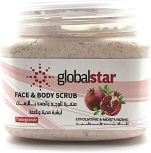 جلوبال ستار صنفرة للوجه والجسم بالرمان، للجنسين، 500.0 غرام