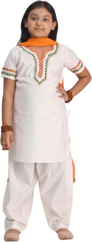 طقم كورتا للبنات موديل VASGKP033WH من فاستراماي (عبوة من قطعتين)