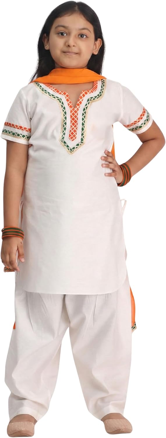 طقم كورتا للبنات موديل VASGKP033WH من فاستراماي (عبوة من قطعتين)