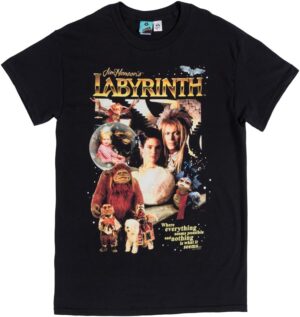 تي شيرت TruffleShuffle Retro Labyrinth أسود