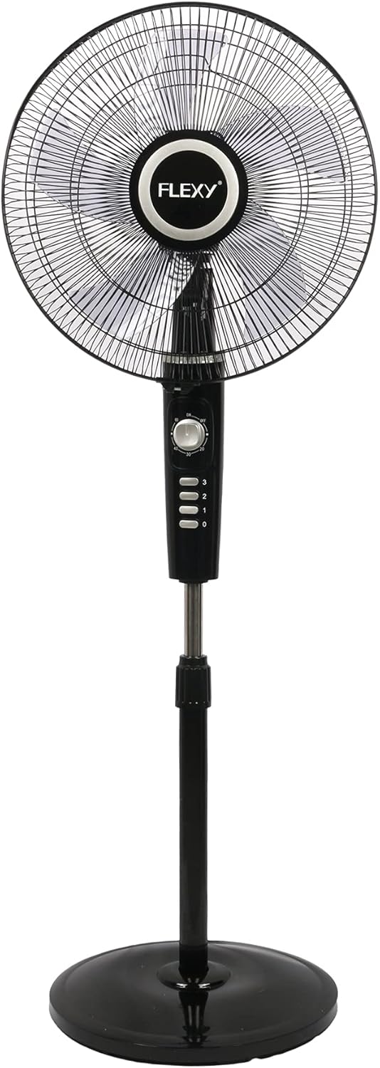 فلكسي® مروحة عمودية 16 انش 60 واط | مؤقت دقيقة 5 شفرات محرك نحاسي هادئ متذبذبة ارتفاع قابل للتعديل 3 سرعات موفرة للطاقة شبكة امان قوية | اسود 8 فلكسي® مروحة عمودية 16 انش 60 واط | مؤقت دقيقة 5 شفرات محرك نحاسي هادئ متذبذبة ارتفاع قابل للتعديل 3 سرعات موفرة للطاقة شبكة امان قوية | اسود