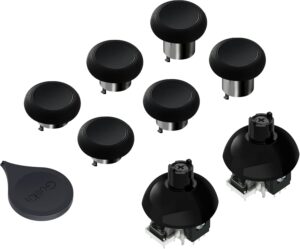 جوليكيت مجموعة استبدال عصا التحكم المغناطيسية تي ام ار قابلة للتعديل 720 درجة، لوحدة تحكم Xbox Series X وS/Elite Series 2، وحدة اصلاح مضادة للانجراف مع 3 ازواج من اغطية عصا الابهام، تتطلب لحام