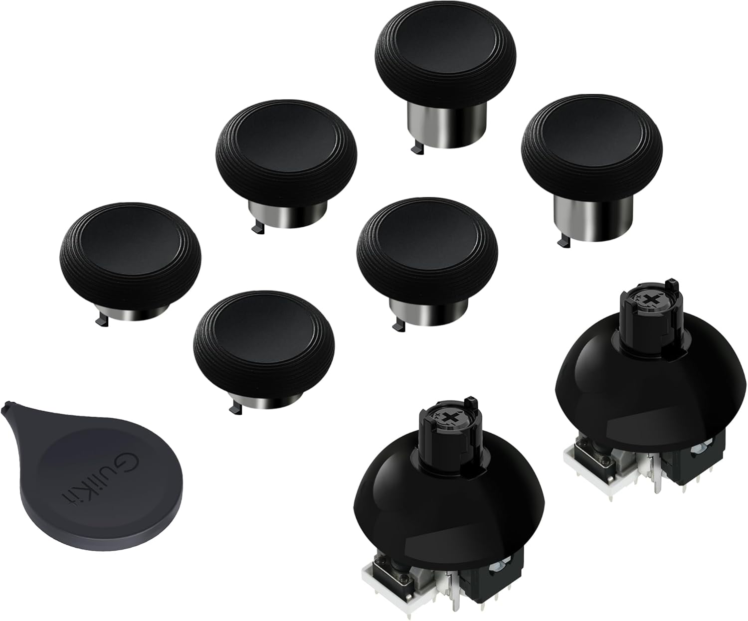 جوليكيت مجموعة استبدال عصا التحكم المغناطيسية تي ام ار قابلة للتعديل 720 درجة، لوحدة تحكم Xbox Series X وS/Elite Series 2، وحدة اصلاح مضادة للانجراف مع 3 ازواج من اغطية عصا الابهام، تتطلب لحام