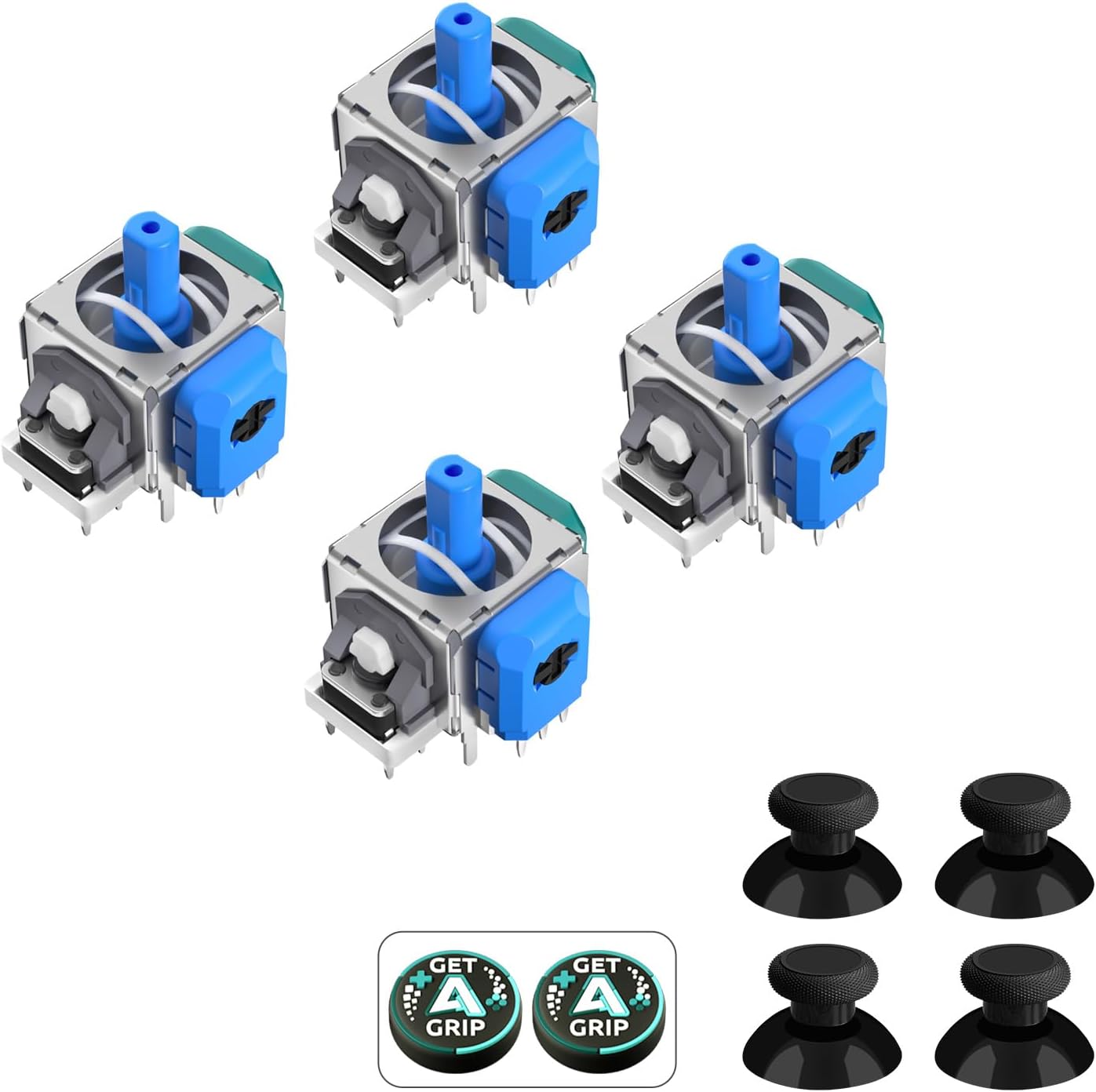 AKNES TMR Elektromagnetischer Joystick Ersatz für Xbox Series X/S Controller, Anti-Drift Stick Reparatur Zubehör für Xbox Series X/S Controller - 2 Paare