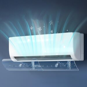 عاكس هواء مكيف سبليت من نيكومي، عاكس هواء المكيف قابل للتعديل، بدون ثقب للجدار، يثبت على الحائط بدون ثقب، اتجاه رياح قابل للتعديل وحجم قابل للتعديل