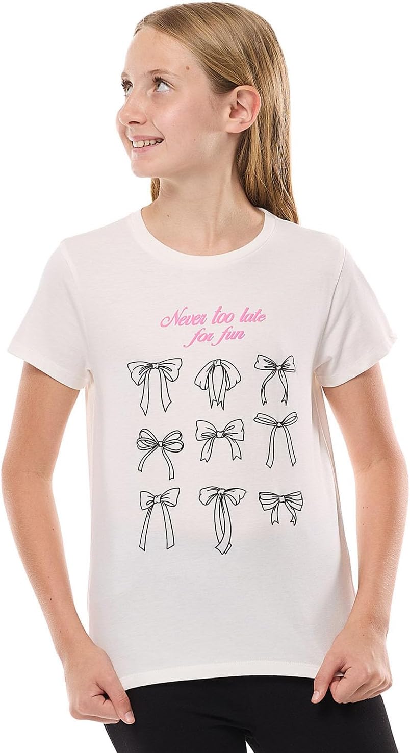 تيشرت مطبوع برقبة دائرية ضيقة واكمام قصيرة للبنات، موديل 325-1368TG126-1 7 61HkUtG6NZL. AC SL1500