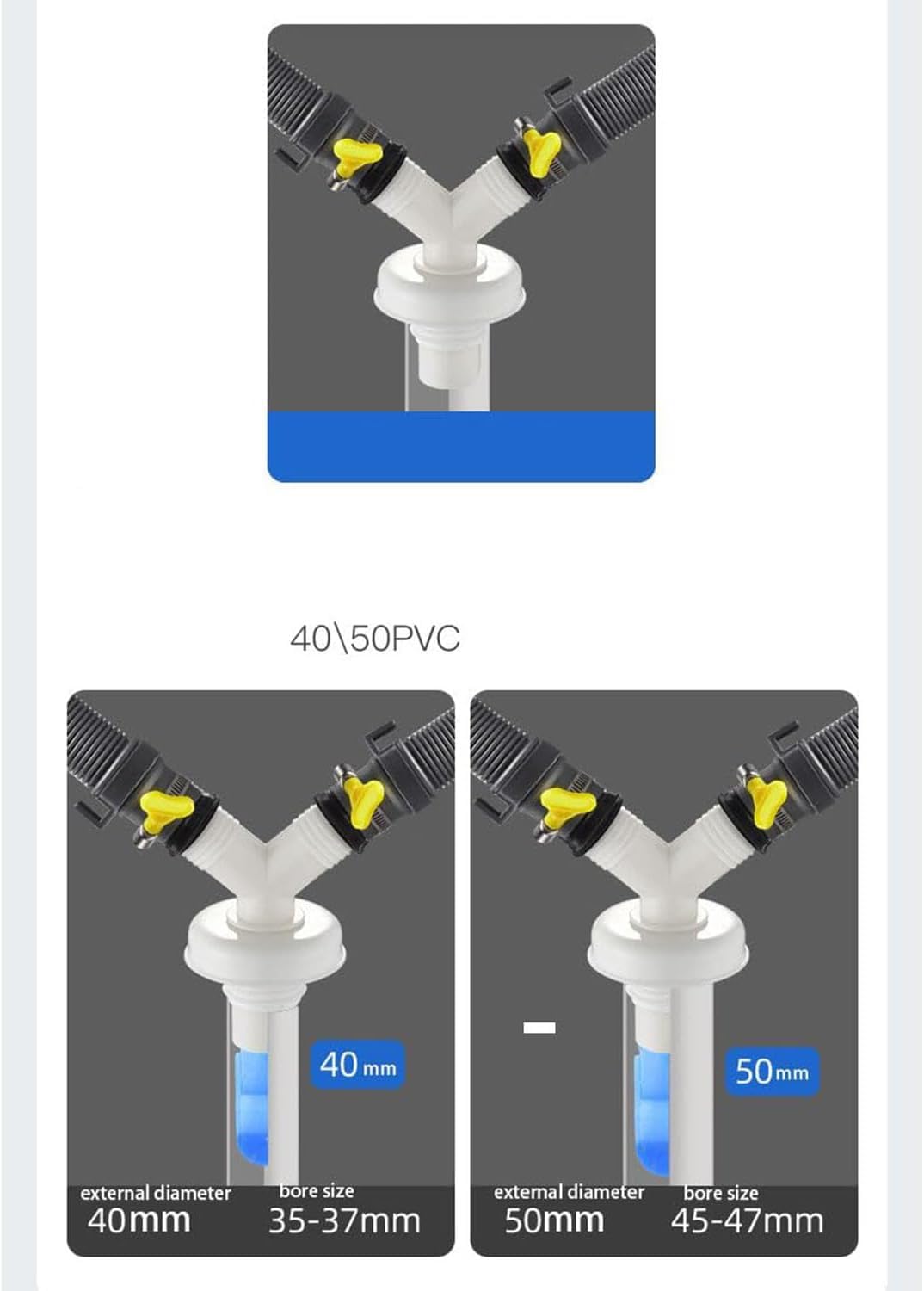وصلة مخرج مزدوج للغسالات، وصلة ثلاثية الاتجاهات، وصلة تصريف أرضية ثلاثية الاتجاهات، أنبوب تصريف للغسالة، مخرج مياه مزدوج ثنائي الغرض وثلاثي الاتجاهات اثنين في واحد (تصميم ثلاثي الشعب) 10 61KnDHC084L. AC SL1500