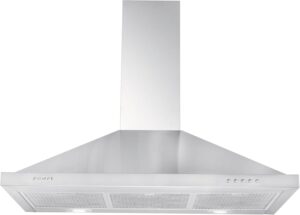 POMPE شفاط هرمي 90سم - قوة 1200 متر مكعب - ماطور انفيرتر-3 سرعات -2فلتر كربون - فلتر ستانلس ستيل - صناعة إيطالي PHCH90