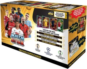 لعبة بطاقات تداول وتجميع ماتش اتاكس من توبس، بتصميم دوري أبطال أوروبا لكرة القدم 24/25، (عبوة تدفق من 40 قطعة)