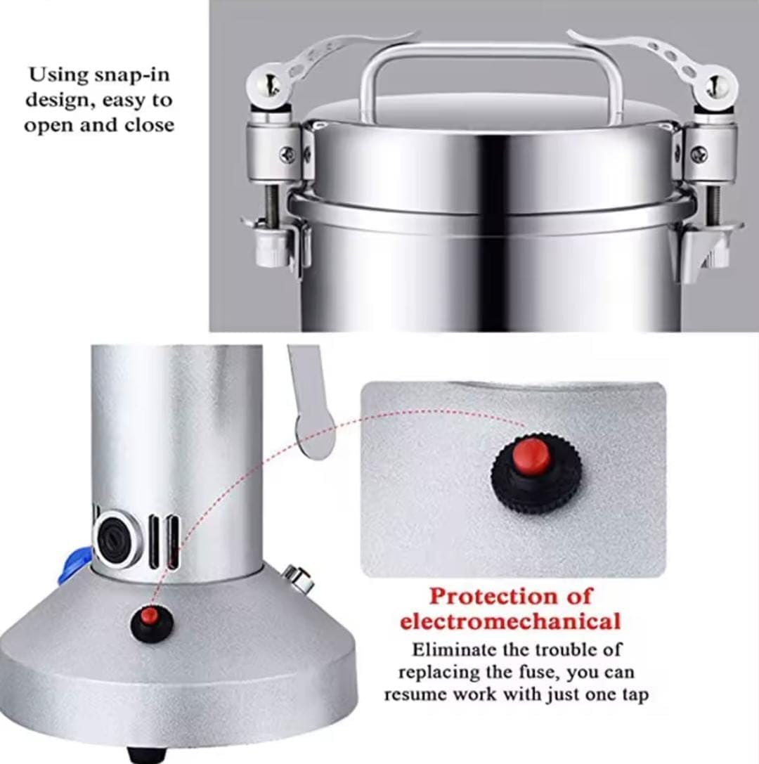 مطحنة قهوة كهربائية مطحنة توابل بهارات مطحنة حبوب قوية 1200 واط بسعة طحن 200 جرام تعمل على 220 فولت مع قطع غيار اضافية وفرشاة تنضيف 13 61Pz6IY8PPL. AC SL1087