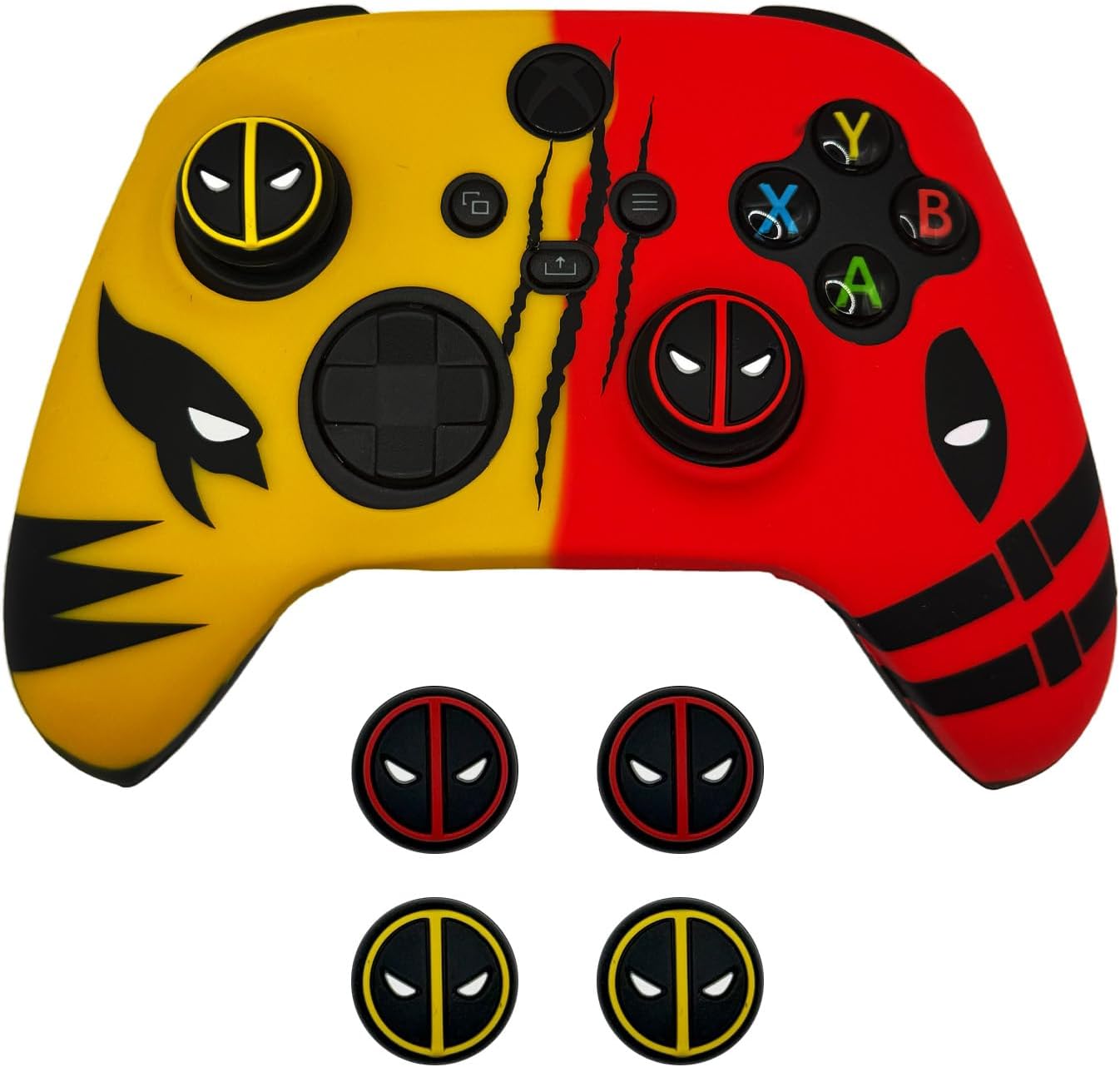 غطاء حماية من السيليكون مضاد للانزلاق لذراع تحكم Xbox مع مجموعتين من مقابض الابهام من ايليت بلاي