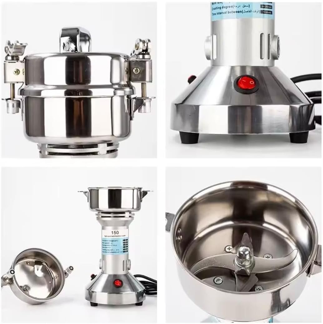 مطحنة قهوة كهربائية مطحنة توابل بهارات مطحنة حبوب قوية 1200 واط بسعة طحن 200 جرام تعمل على 220 فولت مع قطع غيار اضافية وفرشاة تنضيف 12 61YOvzyNnFL. AC SL1080