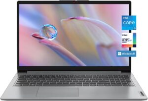Lenovo Ideapad 1i 15.6" FHD Anti-Glare Business & Home Laptop, Intel Core i5-1235U Processor, 24GB DDR4 RAM, 1TB SSD Storage, Webcam, Wi-Fi, HDMI, Bluetooth, Windows 11, Cloud Grey, W/GaLiMu