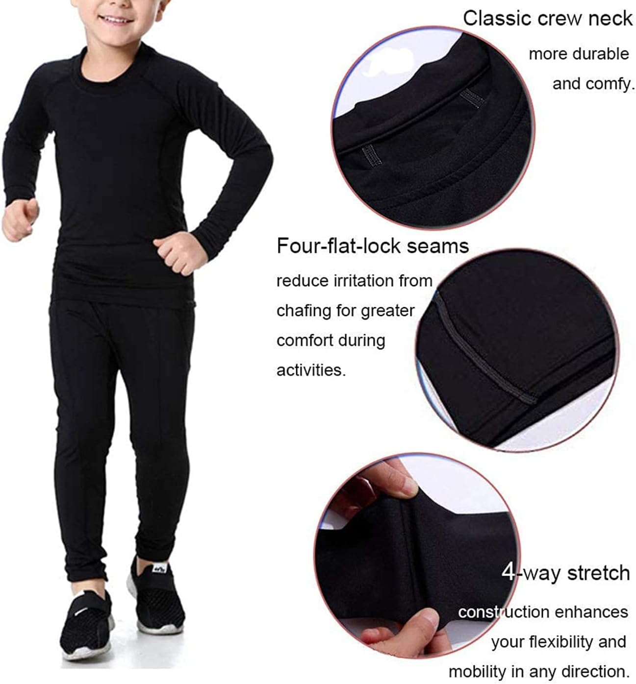 بدلة تدريب للرجال من هاي فاين، طقم من 5 قطع ملابس داخلية حرارية رياضية بطبقة أساسية وقمصان ضاغطة وتيشيرتات وسروال ضيق وشورت وملابس خارجية 8 61b+fa8FhnL. AC SL1500