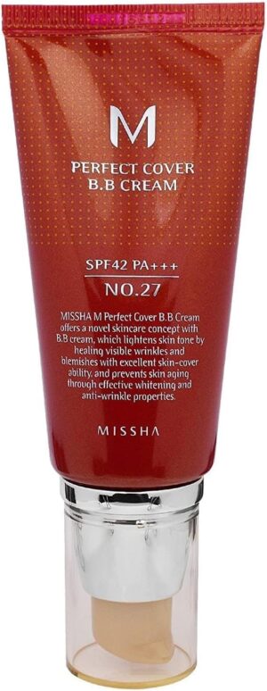 Missha, Perfect Cover B. B. Cream, No.27 Honey Beige,50ml