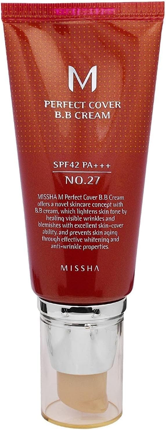 Missha, Perfect Cover B. B. Cream, No.27 Honey Beige,50ml