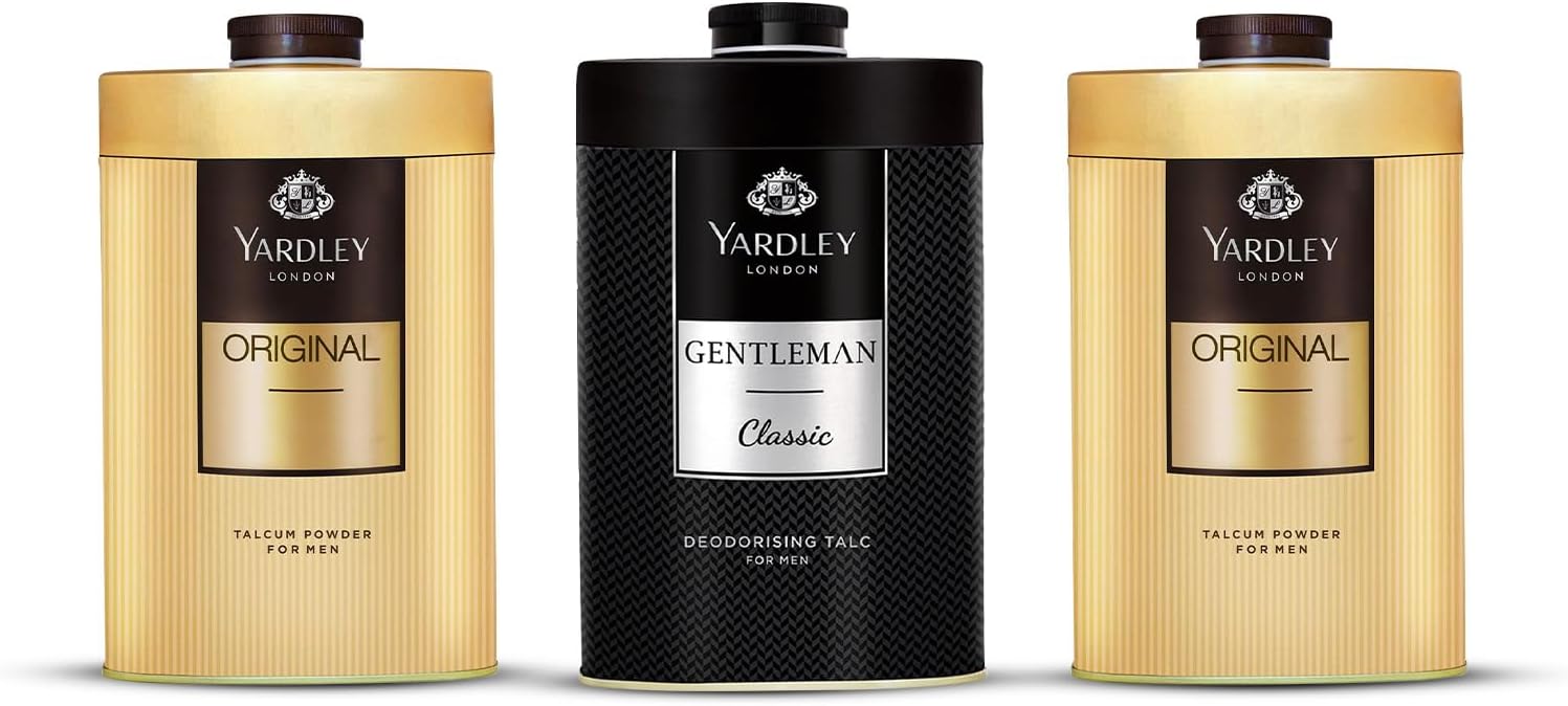 تالك زهري متنوع للرجال من ياردلي لندن؛ بمقاس 3×150 غرام- عبوة واحدة