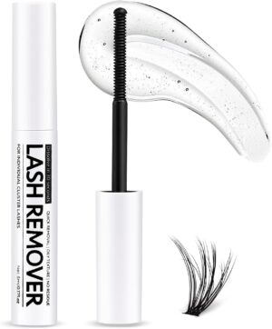 مزيل صمغ الرموش 5 مل، مزيل الرموش العنقودية للرموش العنقودية الفردية وربط الرموش الصناعية وخيوط الرموش الصناعية، عصا ماسكارا لطيفة لا تسبب التهيج، مزيل وصلات الرموش