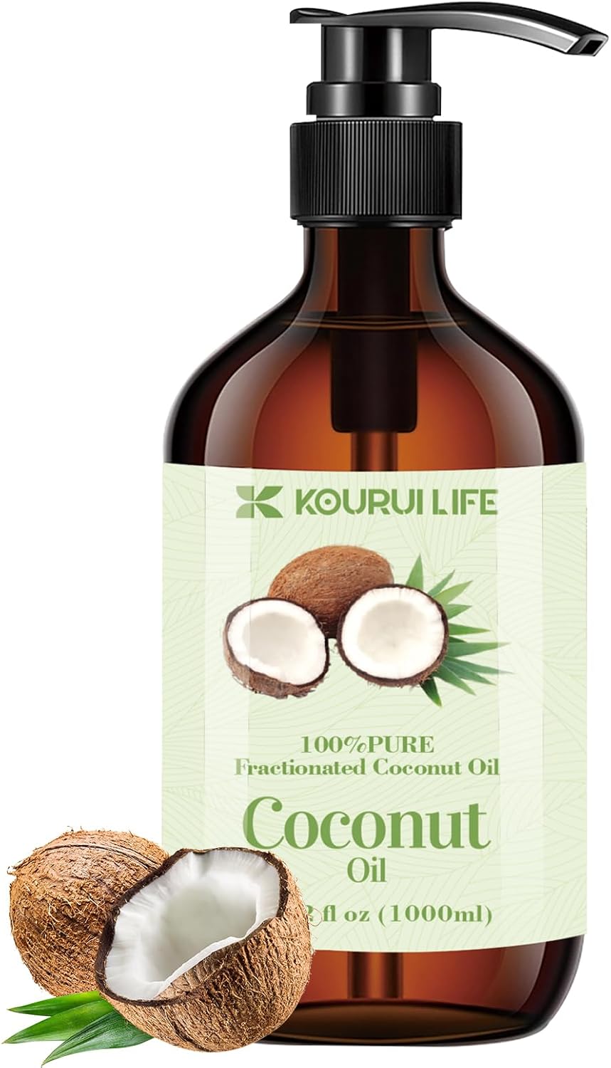 زيت جوز الهند المجزأ - نقي وخفيف الوزن للبشرة والشعر والتدليك