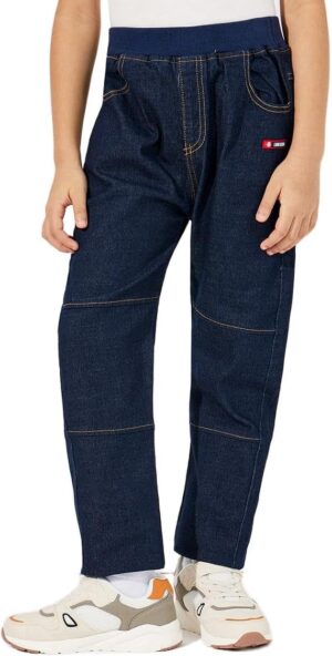 سروال جينز بقصة ضيقة وحزام مرن عند الخصر وجيوب للأولاد من ستايلي