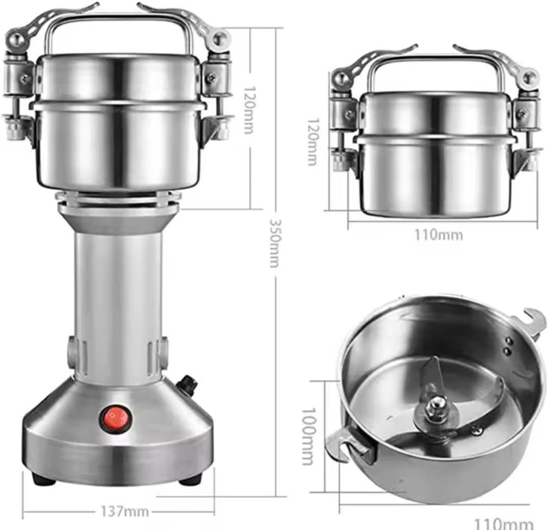 مطحنة قهوة كهربائية مطحنة توابل بهارات مطحنة حبوب قوية 1200 واط بسعة طحن 200 جرام تعمل على 220 فولت مع قطع غيار اضافية وفرشاة تنضيف 14 61kOnTEPMaL. AC SL1098