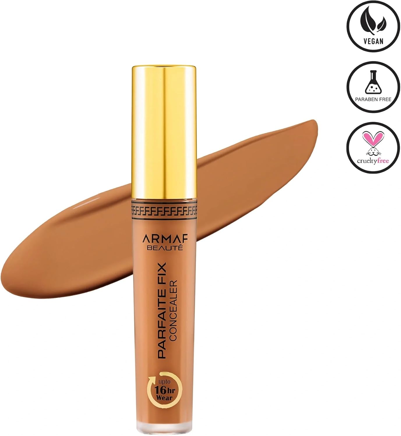 Armaf Beauté Parfaite Fix – Concealer, Medium-Buildable Coverage, Lasts Up to 16 Hours, 6 Shades for Fair/Medium/Deep Tones | Mocha