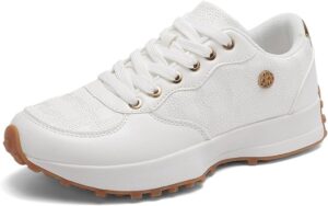 حذاء رياضي بنعل من رغوة الذاكرة وبتصميم كاجوال ومريح ومضاد للانزلاق وعصري مزود برباط للنساء من سكاي فيو