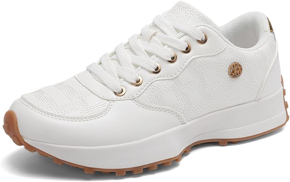 حذاء رياضي بنعل من رغوة الذاكرة وبتصميم كاجوال ومريح ومضاد للانزلاق وعصري مزود برباط للنساء من سكاي فيو