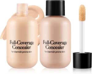 بوبين كريم اساس خافي عيوب سائل بتغطية كاملة، كريم اساس خافي عيوب للوجه، سائل ناعم يدوم طويلا، كريمي طبيعي مات لا تشوبه شائبة، مقاوم للماء وخفيف الوزن