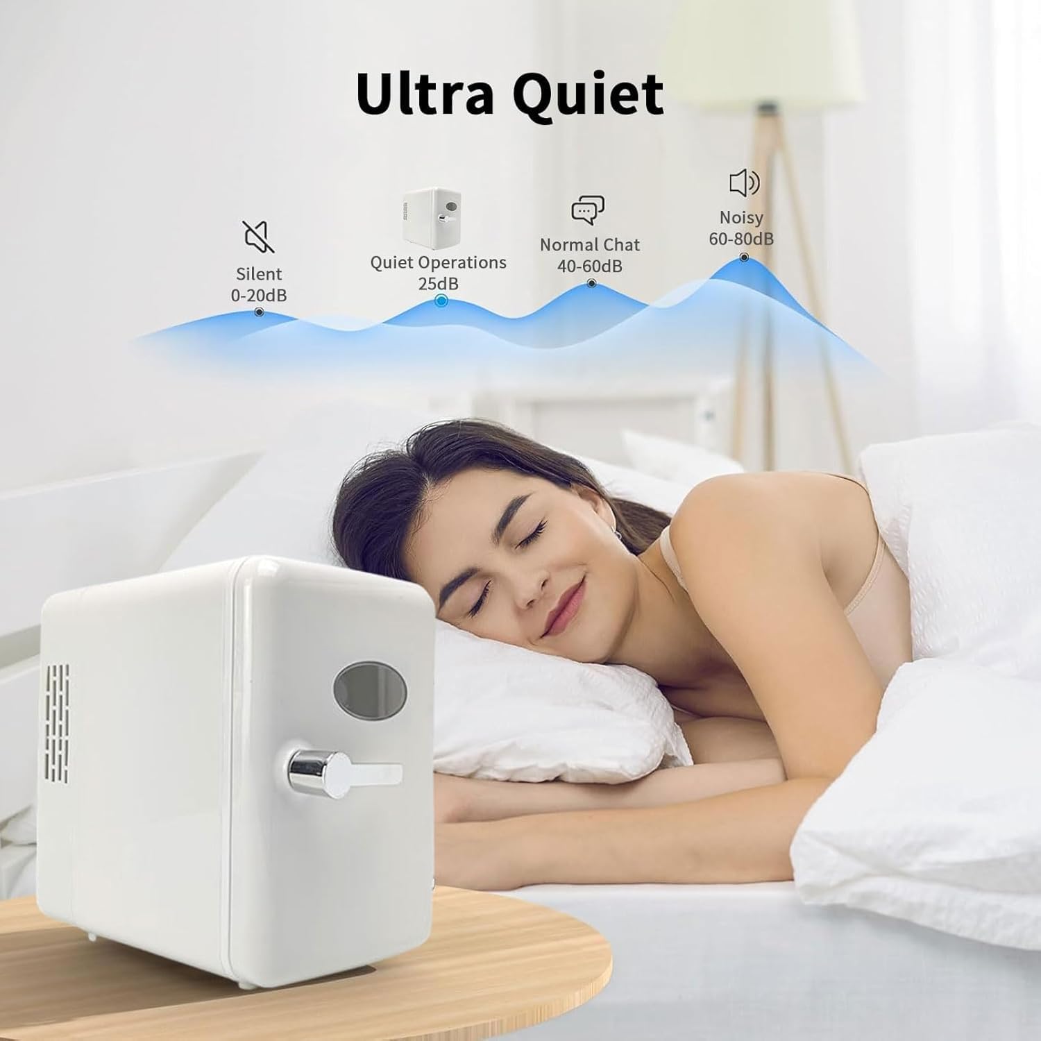 Mini Fridge, Portable Mini Fridge 6-Can Travel Compact Refrigerator, AC/DC Portable Thermoelectric Cooler and Warmer, for Food, Drinks, Skincare, Beauty & Breast Milk, Travel, and Car (Beige-F) 14 61yZFFP7WOL. AC SL1500