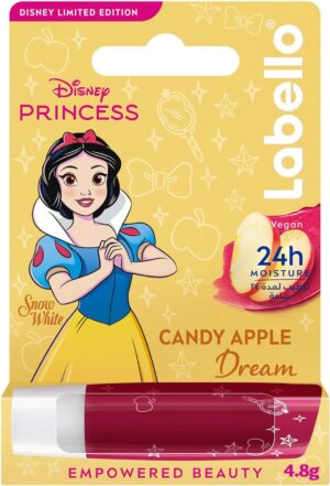 مرطب لابيلو أميرة ديزني بياض الثلج للشفاه للفتيات، بنكهة سكاكر تفاح الأحلام، ٢٤ ساعة من الترطيب، للعناية بالشفاه، مكونات طبيعية المصدر حتى ١٠٠٪، للأطفال الذين يبلغون من العمر ٣ وما فوق، نباتي، ٤،٨ غ