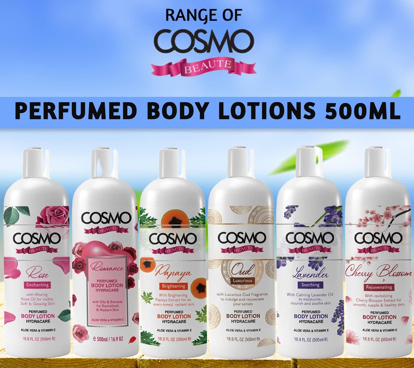 سي دي كوزمو ديزاينز لوشن للجسم من بيوتي رومانس، 500 مل 6 710ZYTZOSFS. AC SL1350