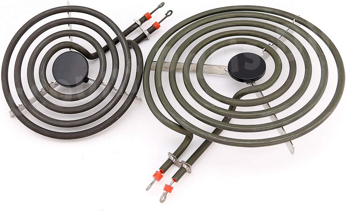 مجموعة عناصر موقد كهربائي MP22YA من دي بي دي، 4 قطع 2 × 6 انش MP15YA و2 × 8 انش MP21YA، متوافقة مع مواقد هاردويك وكينمور ومايتاج ونورج وويرلبول الكهربائية 13 712FtD2MOhL. AC SL1200