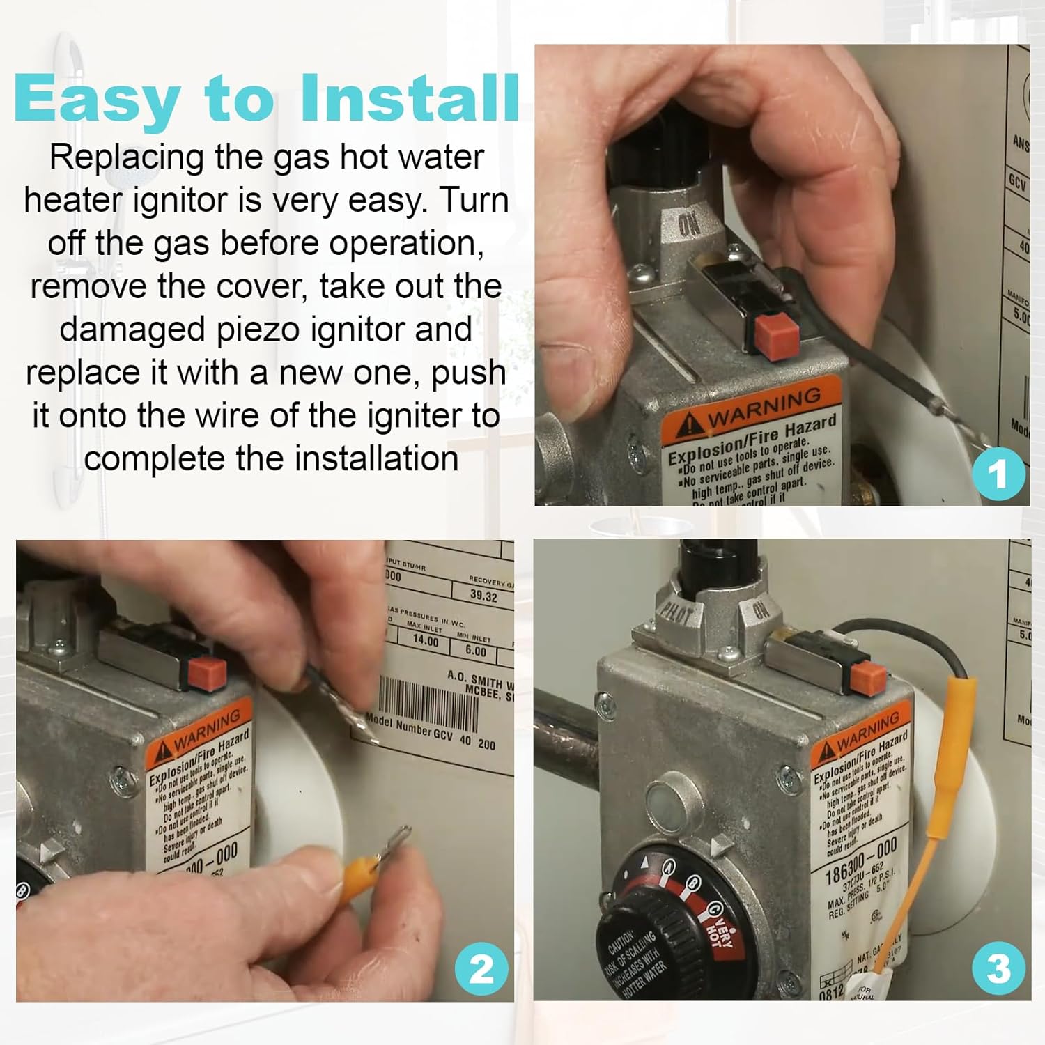 جهاز اشعال ودعامة بيزو SP14410 من كيو كيو زد، لاجزاء سخانات المياه ريم، اشعال سخان المياه 12 717Rt83EdXL. AC SL1500