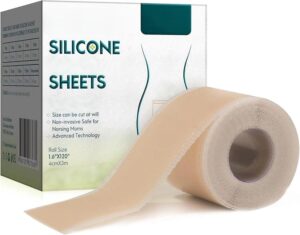 رقع العناية بالندبات (لفة 1.6 انش × 120 انش - 3 متر) للبالغين والمراهقين والنساء والذكور وكبار السن ورعاية الام والرقبة والساق والعناية باليدين