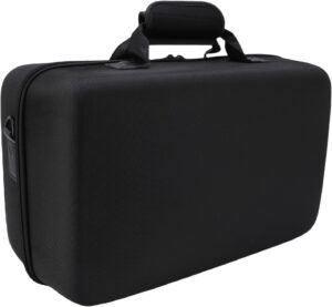 Generic Game Console Hard Shell Travel Storage Bag, Waterproof and Shockproof Carrying Case for Console Controller Accessories, for Gaming Fans (Black)