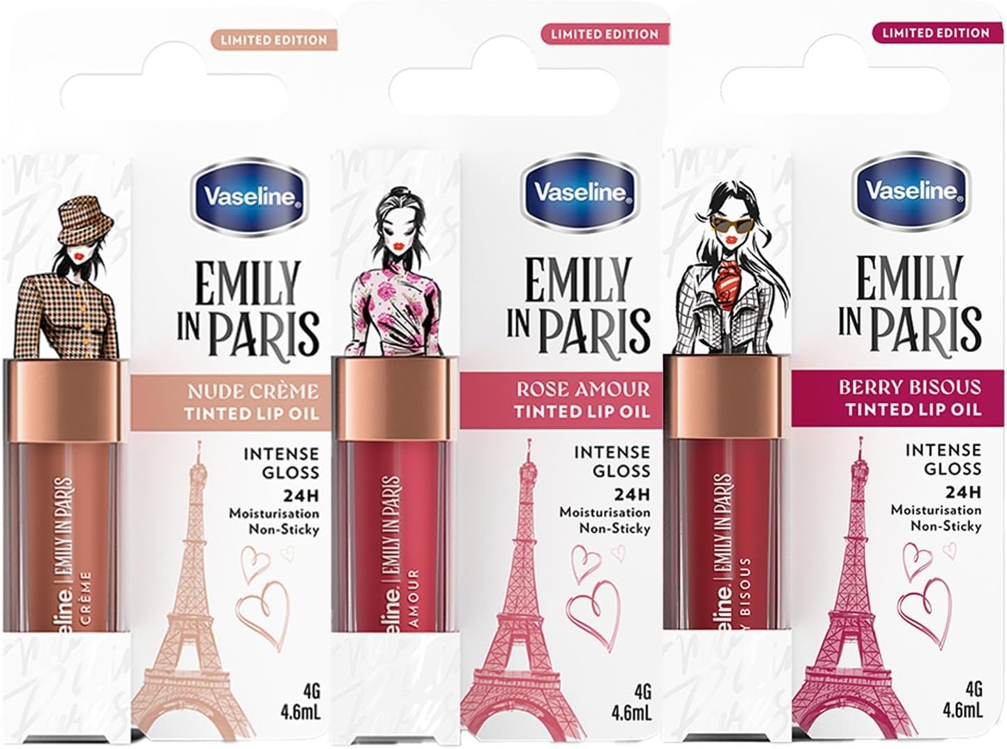 فازلين عبوة مزيج زيت الشفاه من اكس ايميلي ان باريس، ملمع شفاه ملون لشفاه اكثر امتلاءا (متعدد الالوان - عبوة مختلطة) 7 فازلين عبوة مزيج زيت الشفاه من اكس ايميلي ان باريس، ملمع شفاه ملون لشفاه اكثر امتلاءا (متعدد الالوان - عبوة مختلطة)