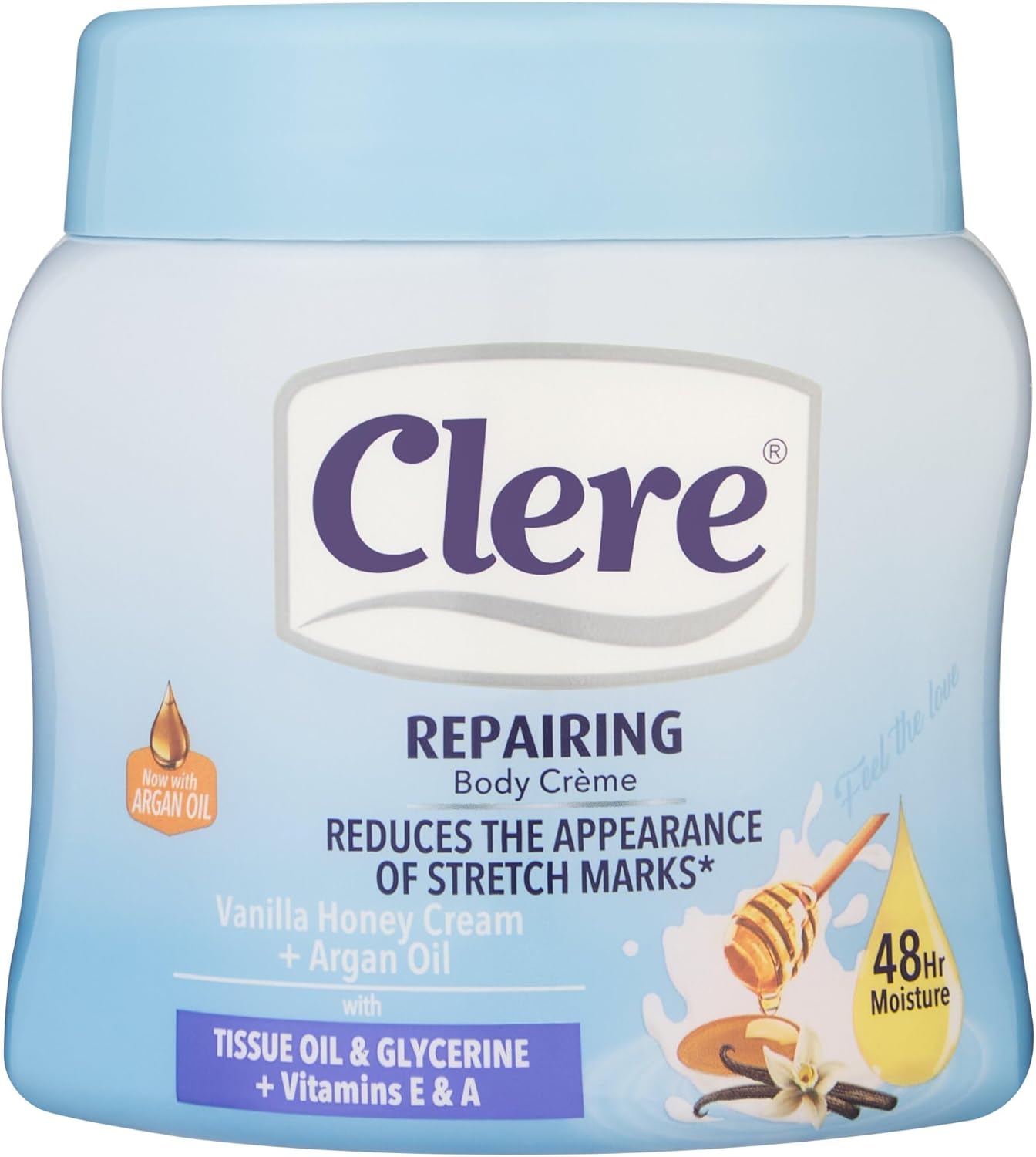 كريم للجسم من كلير يقدم العناية الشخصية متعددة الأغراض بكفاءة، برائحة الفانيليا والعسل للنساء، 500 مل