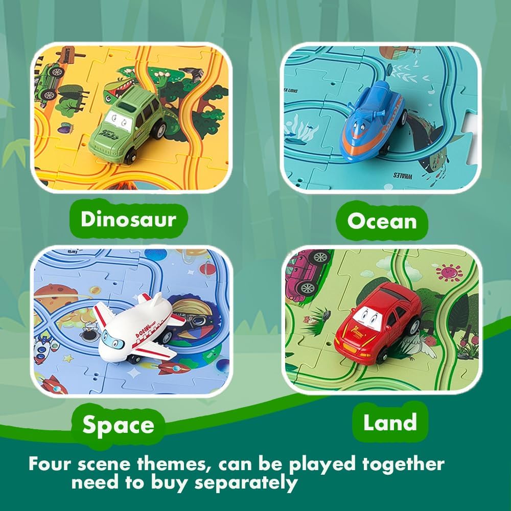 12 قطعة مضمار يمكنك تركيبها بنفسك للاطفال من دولي، العاب تعليمية مناسبة كهدية للاطفال بعمر 2 3 4 5 6 سنوات (ديناصور) 10 71PtRifmBML. AC SL1000